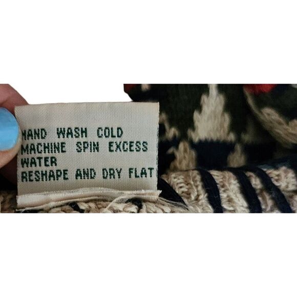 Vintage 90s J Jill Embroidered Nordic Sweater Vest Womens Size 1X Beige Multi - Picture 6 of 6